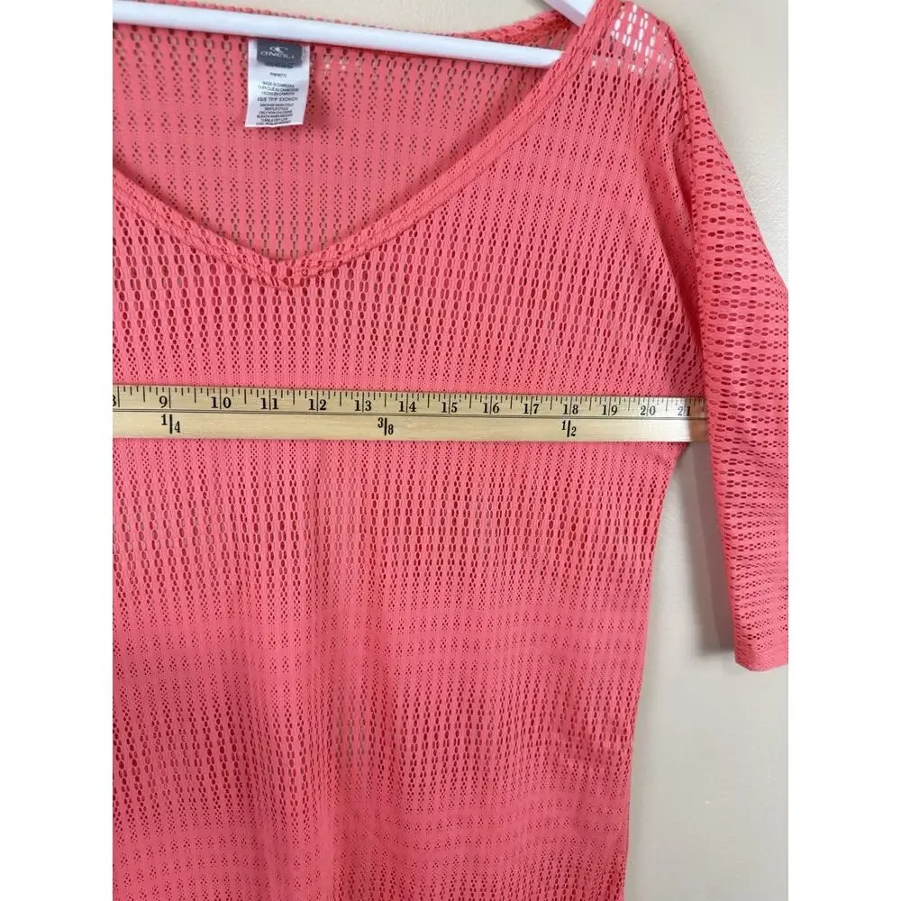 O'Neill Women’s Cover-up Mesh Swimsuit Orange Beach Resortwear Tunic Size XS/S